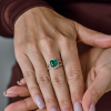 Кольцо  с изумрудом 2,40 ct Light Bluish Green/SI1 и бриллиантами (42620) №8