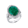 Кольцо Yanush Gioielli 7,29 ct Natural Oval Green Emerald Zambia & Diamonds (40306) №5
