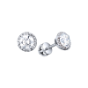 Пусеты  1,00 E/VVS2 — 1,05 G/VVS2 Round Cut Diamonds (40894) №4