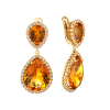 Серьги  Orange Citrine & Diamonds & Yellow Gold (41134) №2