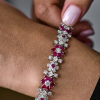 Браслет  Flowers 9,20 ct Natural Ruby & 9,90 ct Diamonds & White Gold (41972) №8
