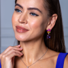Серьги Bvlgari Diamond Sapphire Amethyst Flower Earrings (36264) №10