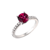 Кольцо  1,85 ct Round Rhodolite & White Gold (40744) №2