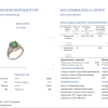 Кольцо  с изумрудом 2,40 ct Light Bluish Green/SI1 и бриллиантами (42620) №4