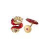 Запонки Dolce & Gabbana Сhinese Dragon Yellow Gold & Red Enamel & Diamonds (41693) №2