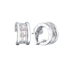 Серьги  в стиле Bvlgari B.Zero1 White Gold & Diamonds (43095) №2