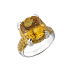 Кольцо  Citrine & Diamonds & White Gold (43536) №2