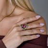 Кольцо Hour Passion Jewellery White Gold & Tourmaline & Peridot & Diamond (42472) №8