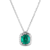 Подвеска  0,84 ct Natural Emerald Cushion & 0,20 ct Diamonds (40595) №4