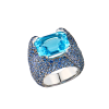 Кольцо  Topaz & Sapphire & White Gold (43551) №2