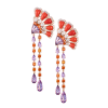 Серьги  Peacock Collection Coral & Amethyst & Topaz & Diamond (41870) №2