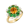 Кольцо  Citrine & Tsavorites & Diamonds Flower (42768) №2