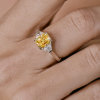 Кольцо GIA 2,02 ct Natural Fancy Yellow/SI2 Radiant Diamond (39627) №7