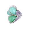 Кольцо  Chalcedony & Diamonds & Amethyst in White Gold (42669) №3