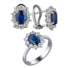 Комплект  с природными сапфирами 2,80 ct и бриллиантами 1,52 ct (37655) №2