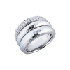Кольцо H.Stern Triple Band Ring In Solid Hammered White Gold & Diamonds (40944) №2