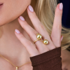 Кольцо  Champagne-colored Pearls & Diamonds & Yellow Gold (40122) №6