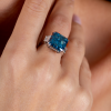 Кольцо GIA 10.04 ct Голубой Бриллиант Кушон (37171) №6