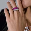 Кольцо  Ruby & Diamonds White Gold (42612) №4