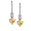Серьги  Fancy Yellow/Si2 - Light Yellow/SI1 Heart Brilliant (36435) №6