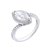 Кольцо ЭПЛ Якутские Бриллианты 1,10 ct J/SI2 Marquise Diamond & White Gold (38278) №4