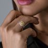 Кольцо GIA 1,11 ct Fancy Yellow/VS1 Cushion Cut & White Gold (42981) №8