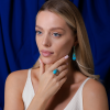 Комплект  Chrysolites & Turquoise White Gold в стиле De Grisogono (38019) №13