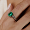 Кольцо  Natural Emerald 3.19 ct Vivid Green/VS & Diamonds 1.25 ct (37502) №7