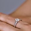 Кольцо  с бриллиантом 1,07 ct J/VVS2 Oval Cut Brilliant (39910) №6