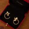 Серьги Cartier Vintage Tricolor Gold Bumble Bee Hoop Earrings (24281) №7