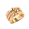 Кольцо Bvlgari Allegra Triple Band Yellow Gold & Diamonds (36992) №2