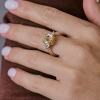 Кольцо Damiani 3,32 ct Natural Fancy Yellow/VS2 Cushion Cut Diamond (40933) №7