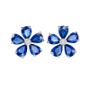 Серьги Mercury Flower White Gold & Diamond & Natural Sapphire (43722) №3