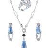 Комплект Bvlgari Elisia Topaz & Diamonds Earrings & Ring & Necklace (35800) №5