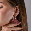 Серьги Jacob & Co Ball Drop Earrings Pink Tourmaline (42137) №5