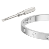 Браслет Cartier Love 4 Diamond White Gold CRB6070117 (37220) №6