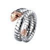 Кольцо Bvlgari Serpenti Tubogas Rose Gold & Steel & Diamond (37514) №2