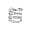 Кольцо  в стиле Anita Ko Double-Head Diamond Coil Snake Ring (43537) №3