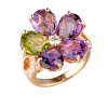 Кольцо Bvlgari Diamond Sapphire Amethyst Flower Ring (36265) №2