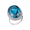 Кольцо  White Gold & London Blue Topaz & Diamond (43553) №2