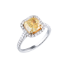 Кольцо GIA 2,52 ct Fancy Deep Yellow/VS2 Cushion Brilliant (37728) №3