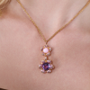 Подвеска  Rose Gold & Pink Opal & Amethyst & Diamonds (40130) №5