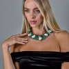 Колье  Baroque Pearl & Natural Emerald & Diamonds & Black Gold (42540) №9