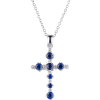 Крест Gianni Lazzaro White Gold Diamonds & Deep Blue Sapphire (36825) №3