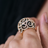 Кольцо  Rose Gold & Onyx & Diamonds (40491) №7