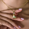 Подвеска Aaron Basha Teddy Bear Charm with the Letter J Diamonds & Yellow Gold (42110) №5
