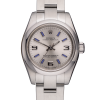 Часы Rolex Oyster Perpetual Silver Dial Blue Hour Markers Ladies 176200 (8245) №3