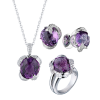 Комплект Gianni Lazzaro White Gold Amethyst & Diamonds Set (37668) №10