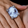 Кольцо Roberta Ponticello Italy Cammeo Onyx & Chalcedony & Diamonds & Pearl (41084) №7
