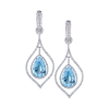 Серьги  Blue Topaz & Diamonds & White Gold (41117) №5